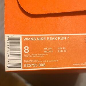Nike Reax Run 7 Women's Shoes - Black and White